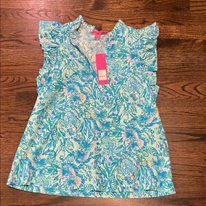 NWT Lilly Pulitzer ruffle sleeve top medium